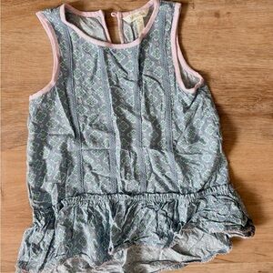 Matilda Jane Sleeveless Patterned Top with Ruffle Hem